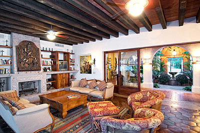 Plan your day's adventures in Puerto Vallarta from Casa Puesta del Sol's living room.